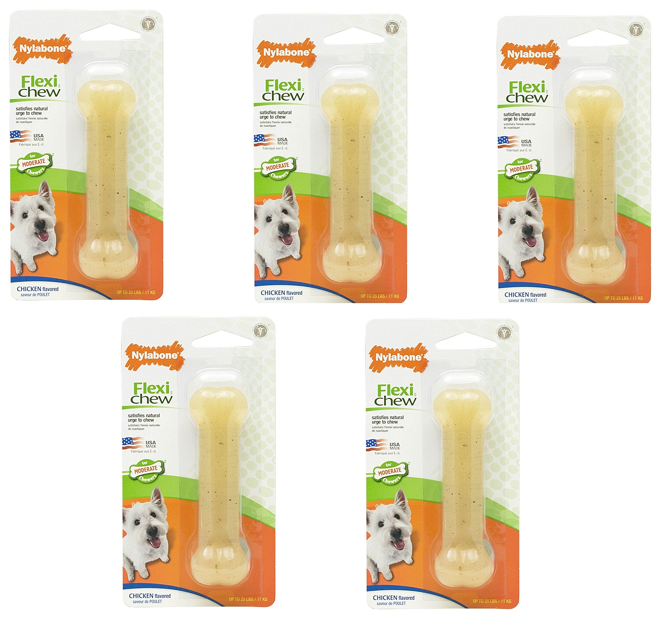 Nylabone FlexiChew Hueso Pollo: ideal para masticadores moderados y entretenimiento seguro
