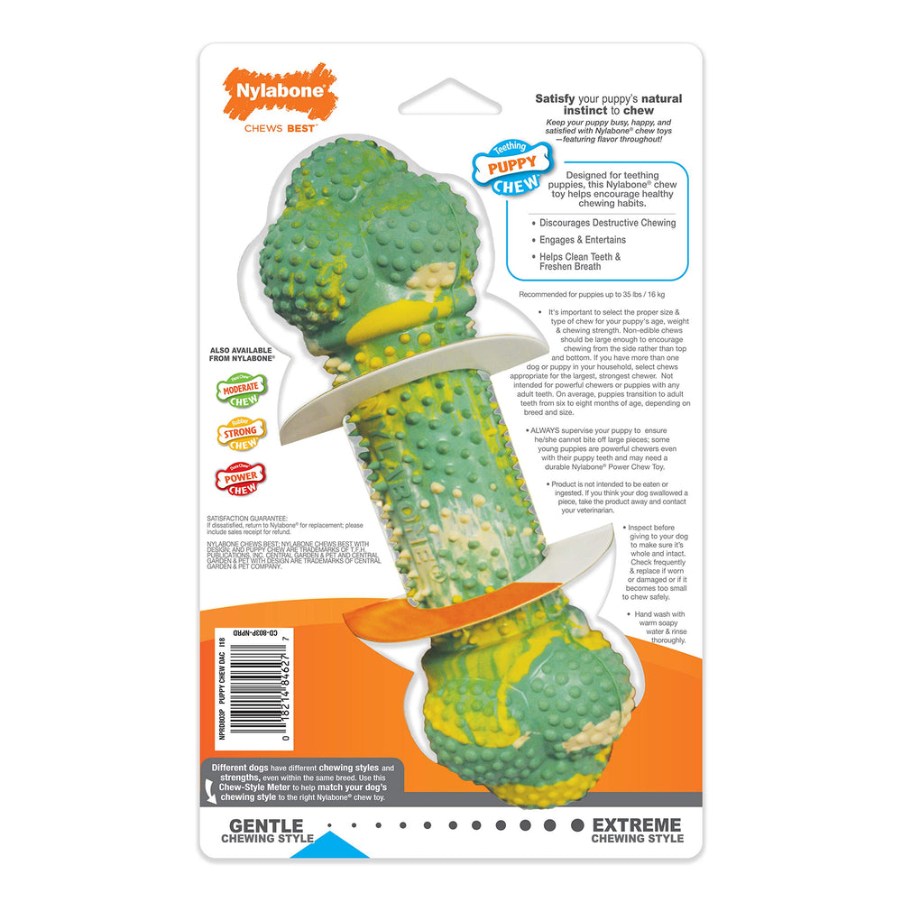 Nylabone forma atractiva para horas de juego responsable.