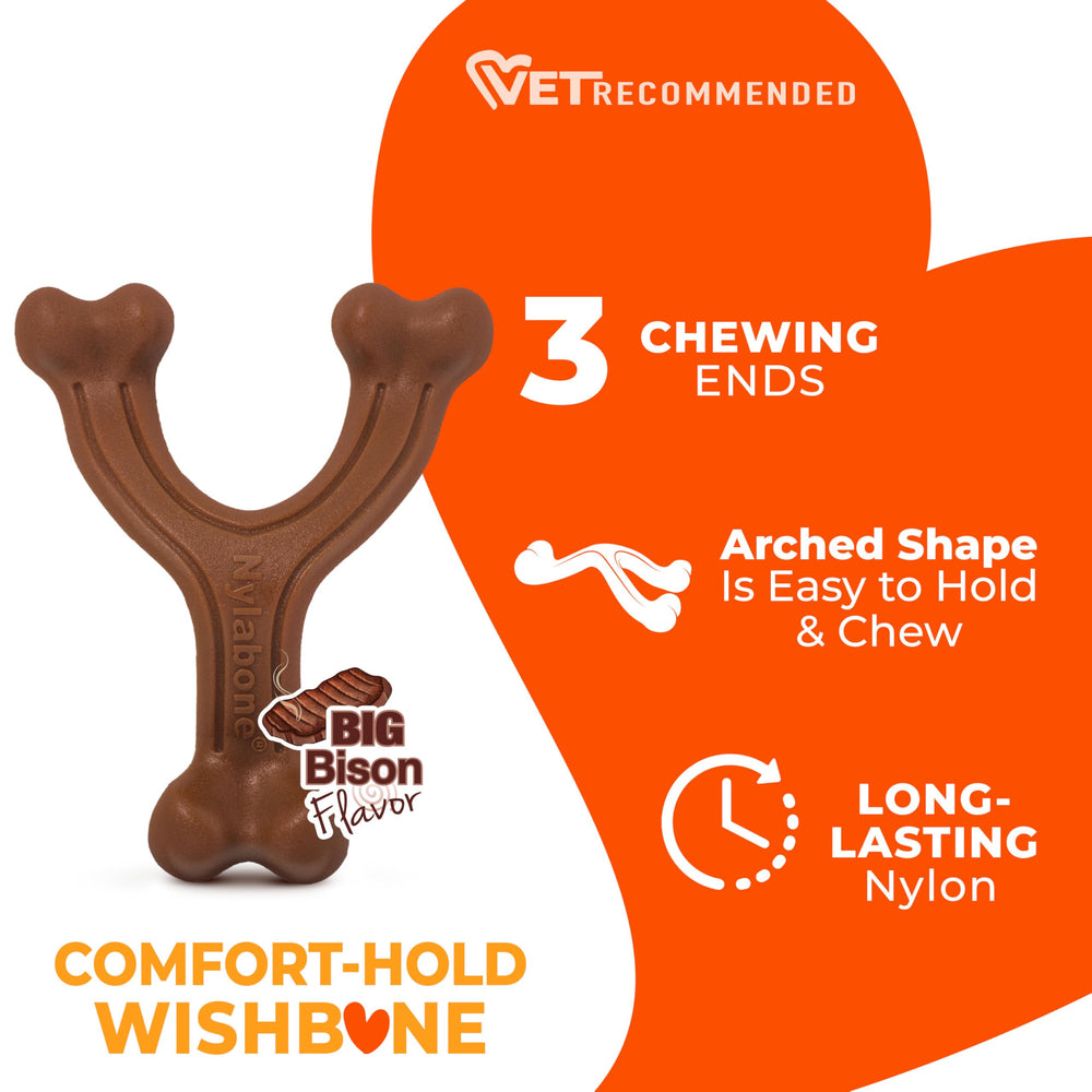 Nylabone: hecho en Estados Unidos y juguete duradero para perros grandes