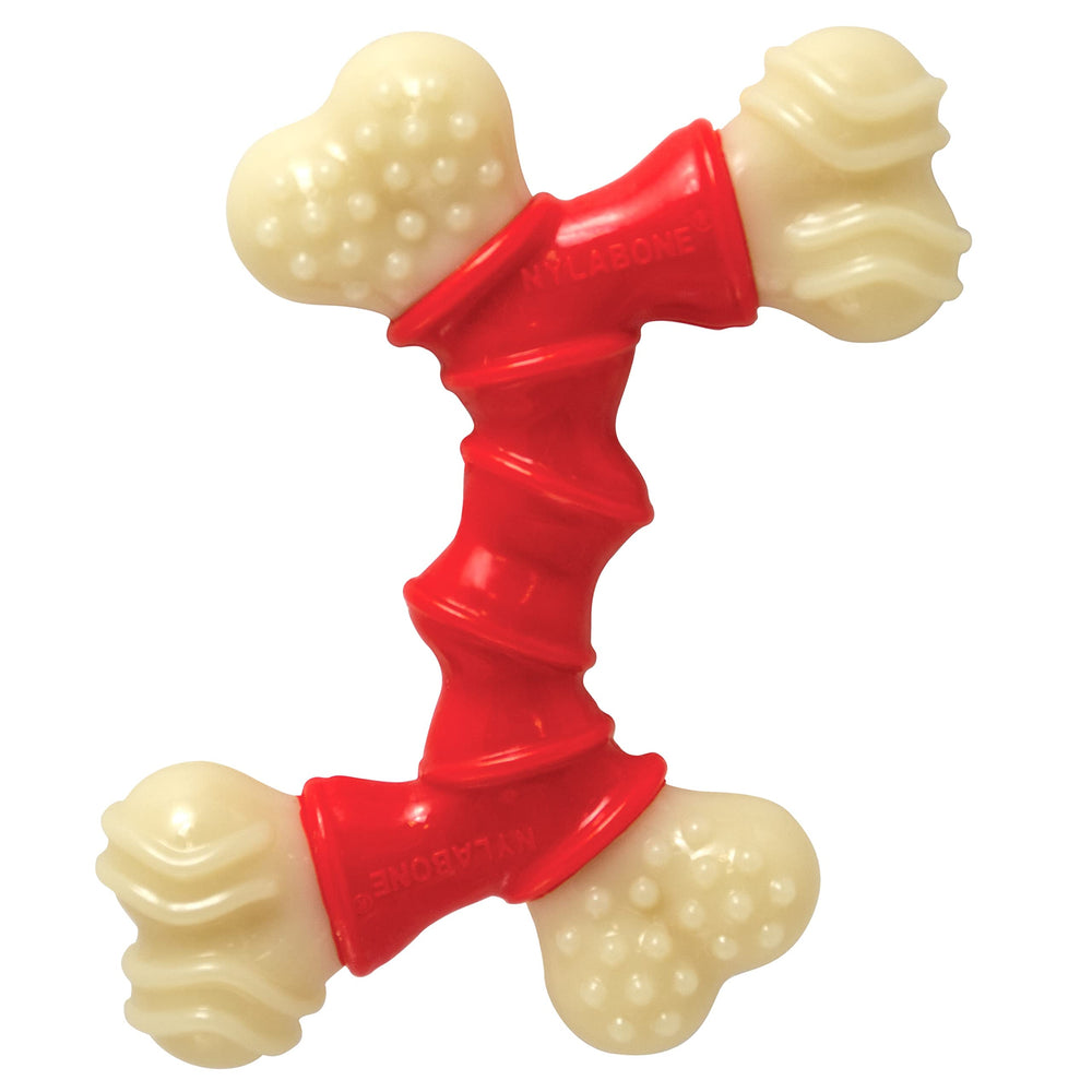 Nylabone Hueso Doble Poder: masticación segura y prolongada para perros grandes.