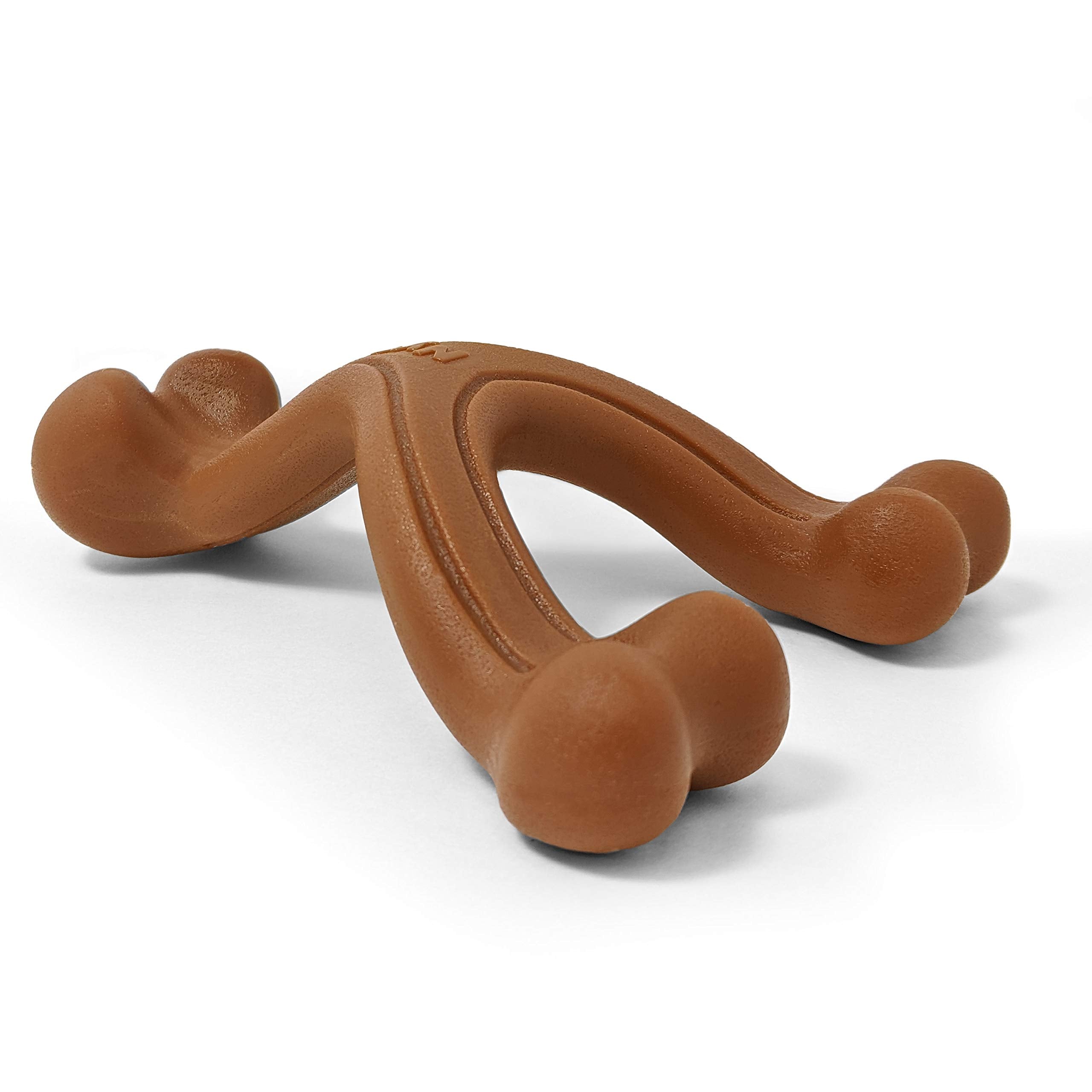 Nylabone: hueso en forma de tenedor ergonómico para masticación cómoda