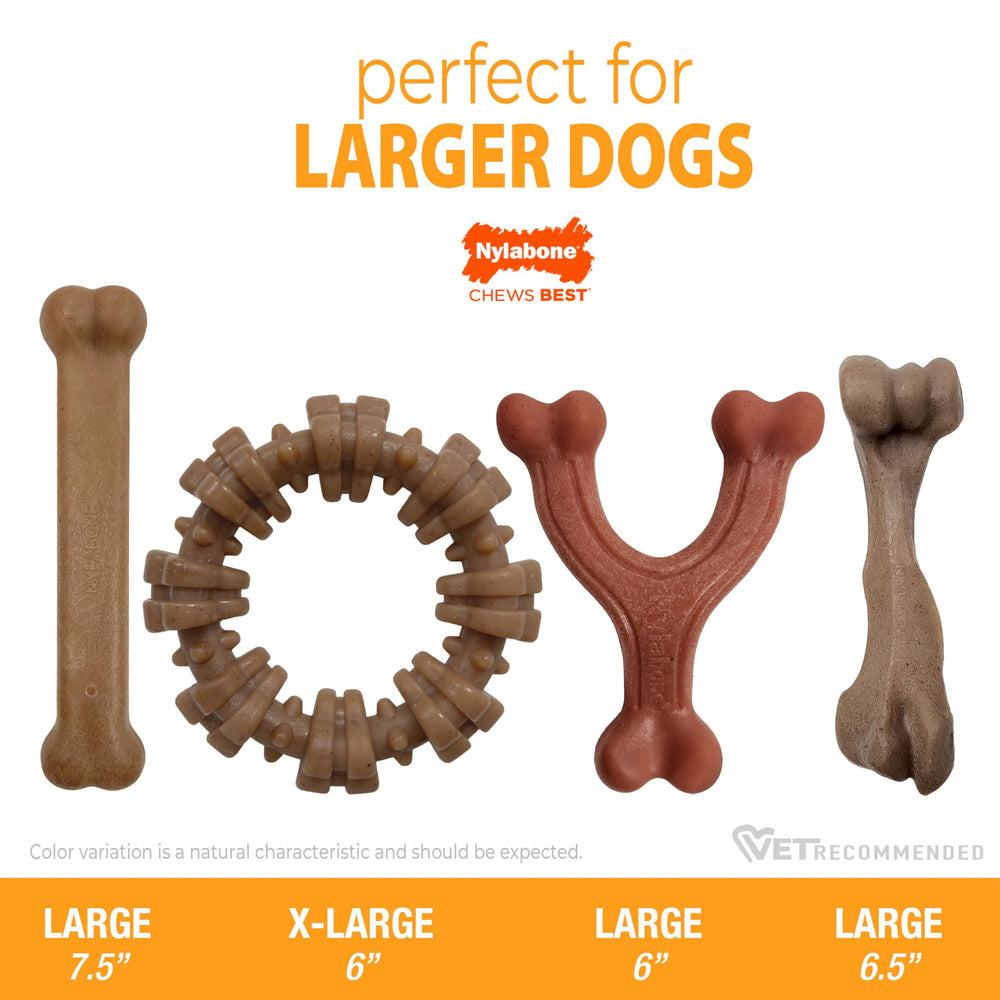 Nylabone Hueso Wishbone tocino, tres extremos para masticar desde cualquier ángulo.