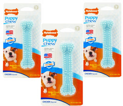 Nylabone huesos masticables para cachorro, sabor pollo, ayuda con la dentición y evita mordiscos