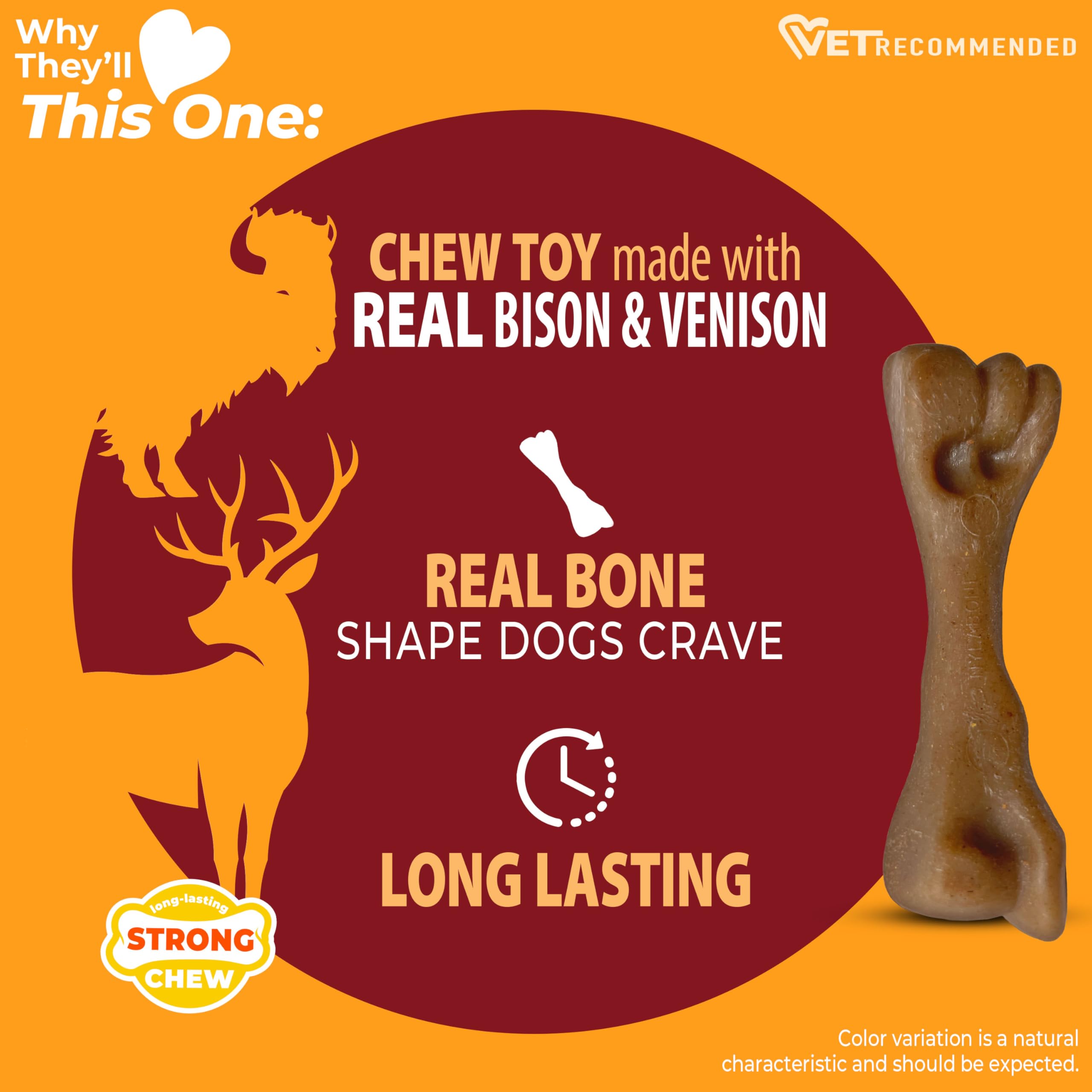 Nylabone limpieza dental durante la masticación para aliento fresco.