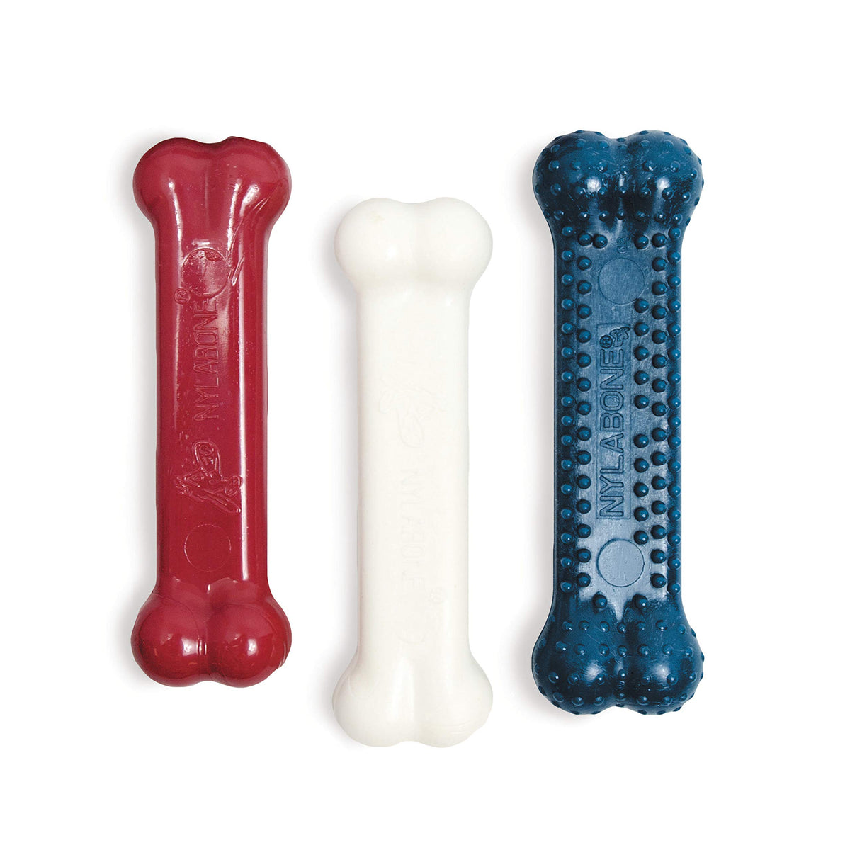 nylabone mordedor potente original pack pequeños, mordedor resistente en pack de tres para perros pequeños.