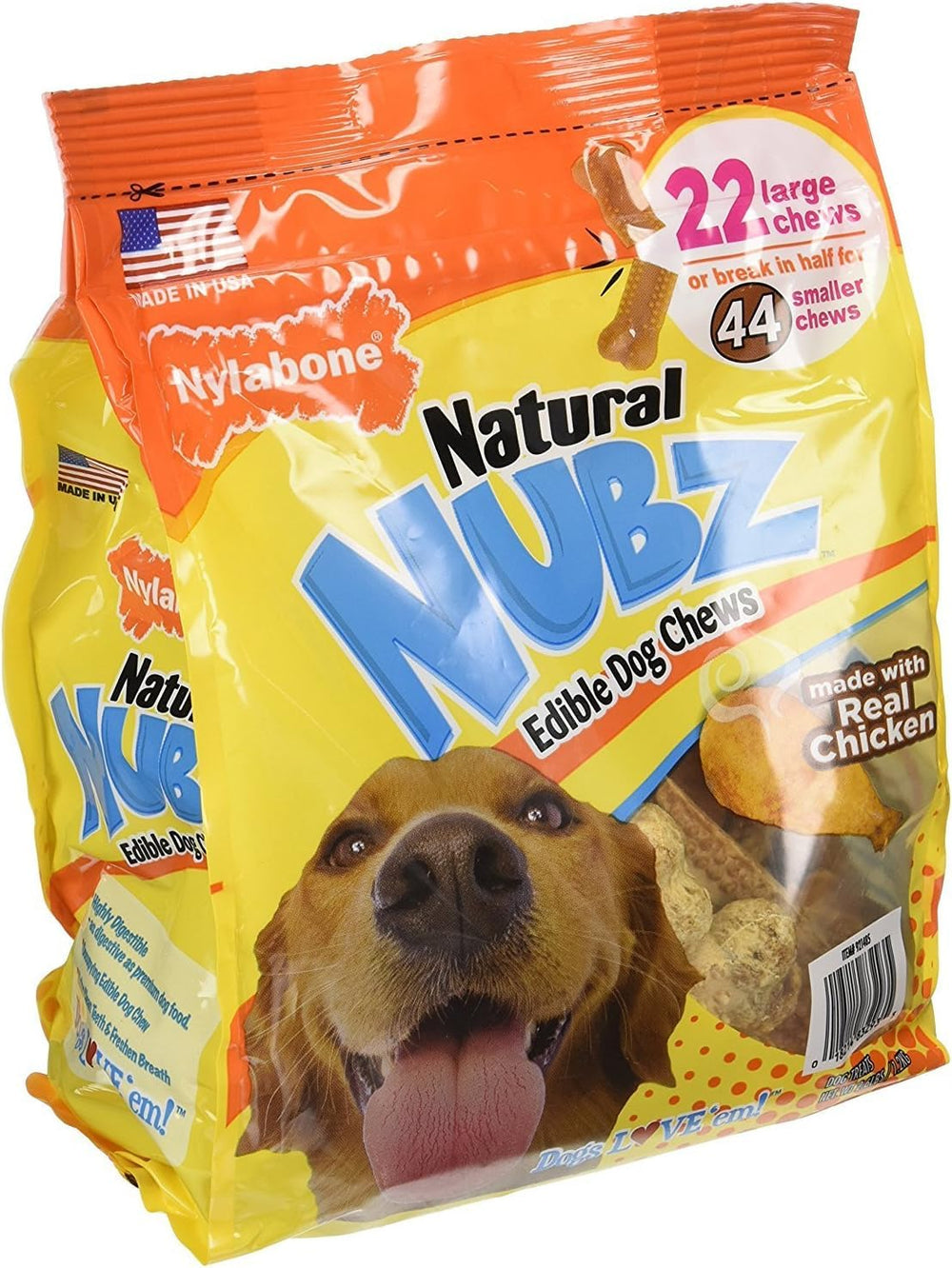 Nylabone Nubz masticables para perros, empaque de 66 piezas para entretenimiento.