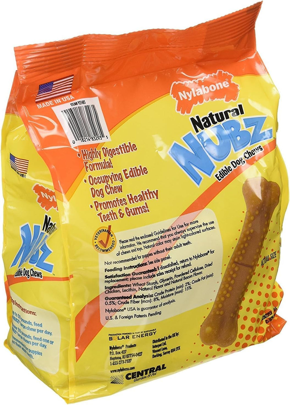 Nylabone Nubz masticables para perros, 22 piezas por bolsa para sesión de juego.