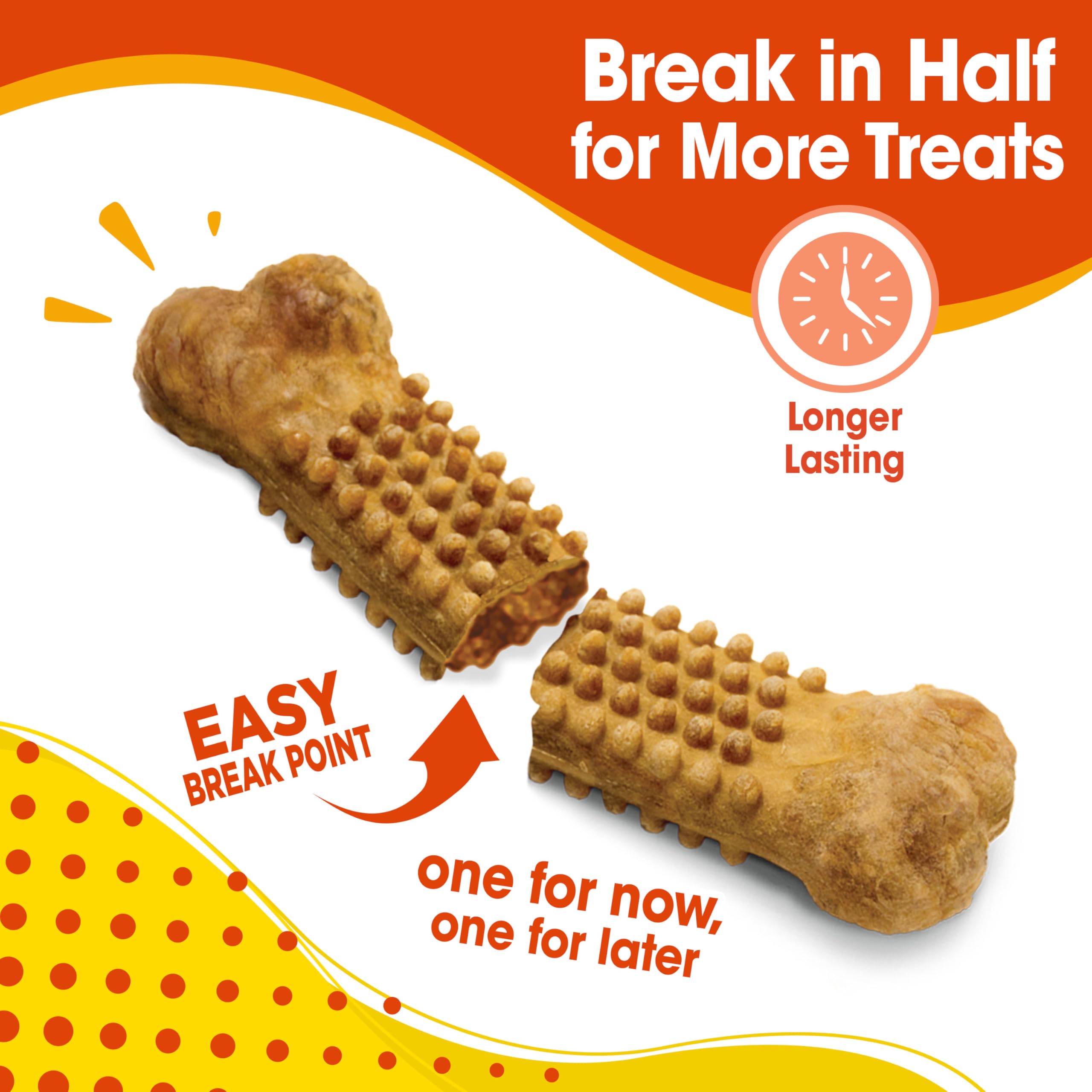 Nylabone Nubz durabilidad larga para masticación prolongada en perros grandes.