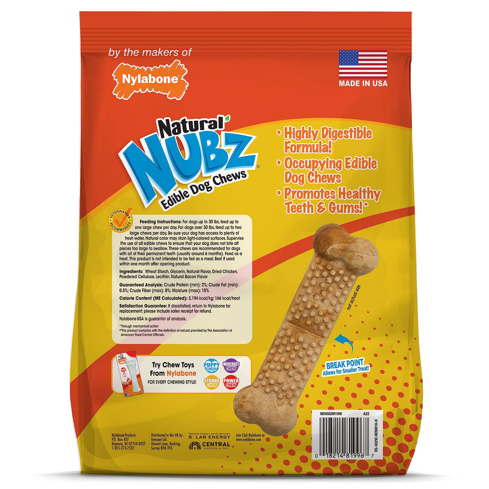 Nylabone Nubz ingredientes naturales, opción natural frente a otros masticables.