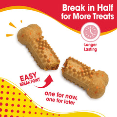 Nylabone Nubz Bursts ingredientes sin grano, apto para dietas sin maíz.