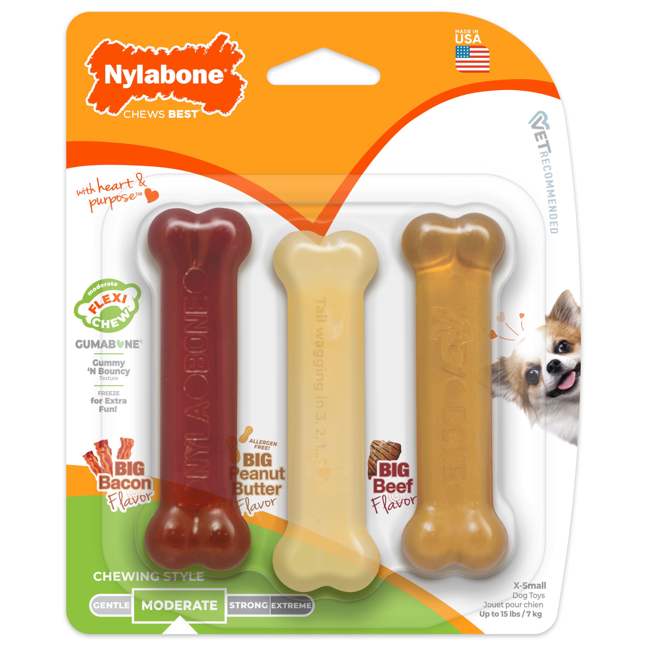 Nylabone Original Flexi Bone: hecho en eeuu con control de calidad