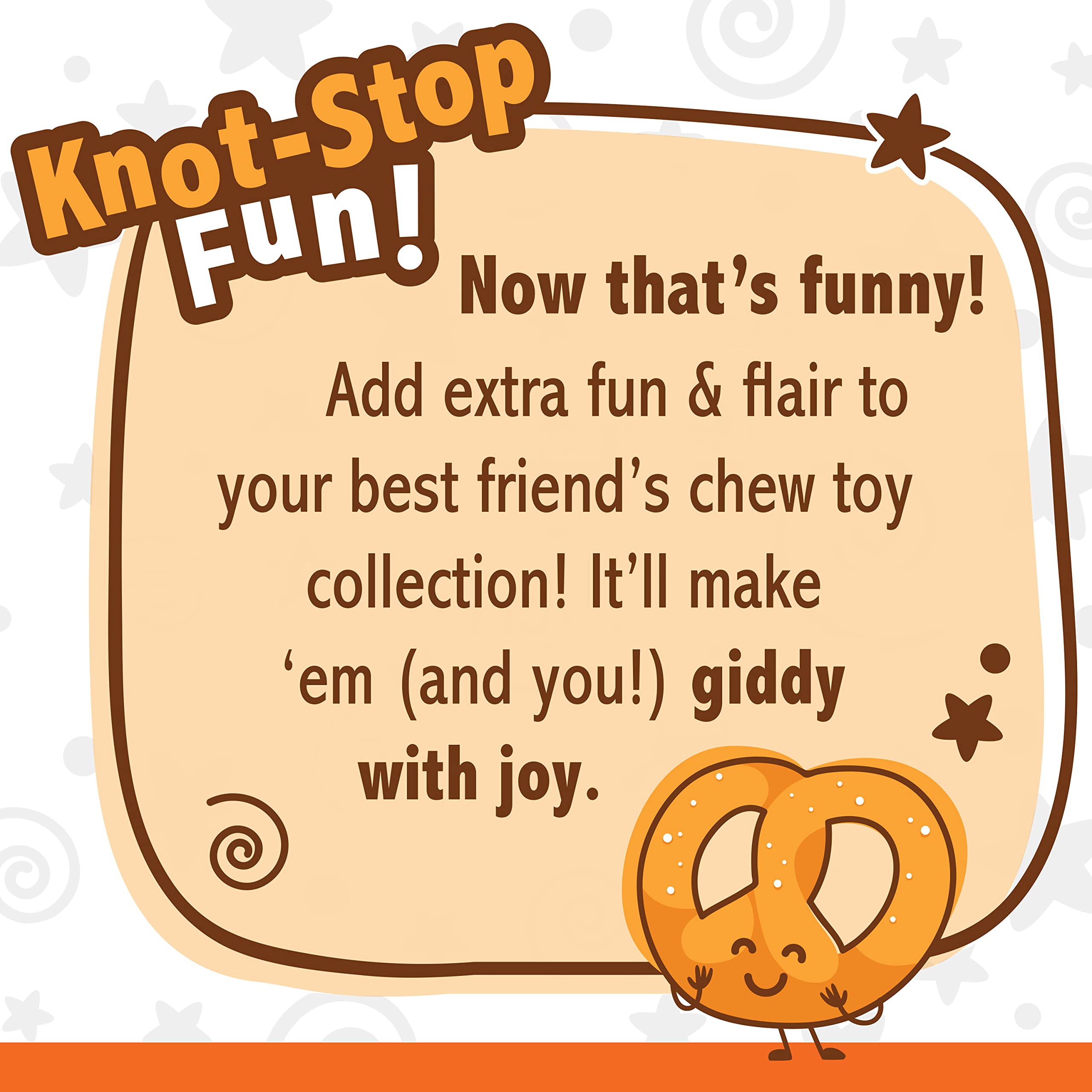 Nylabone Pretzel Power Chew, ideal para perros pequeños hasta 25 libras.