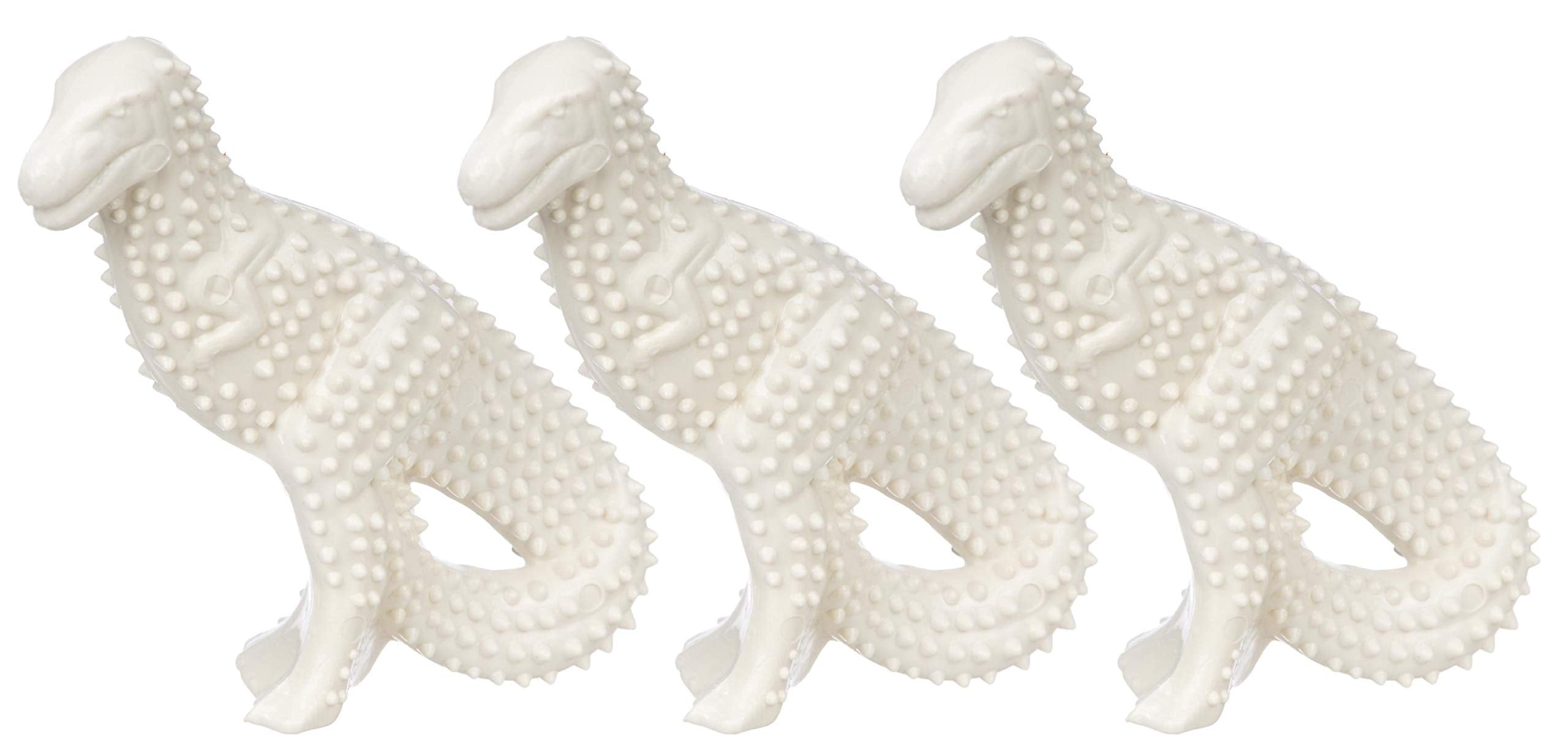 Nylabone Power Chew Dental Dino con texturas para limpiar dientes y encías.