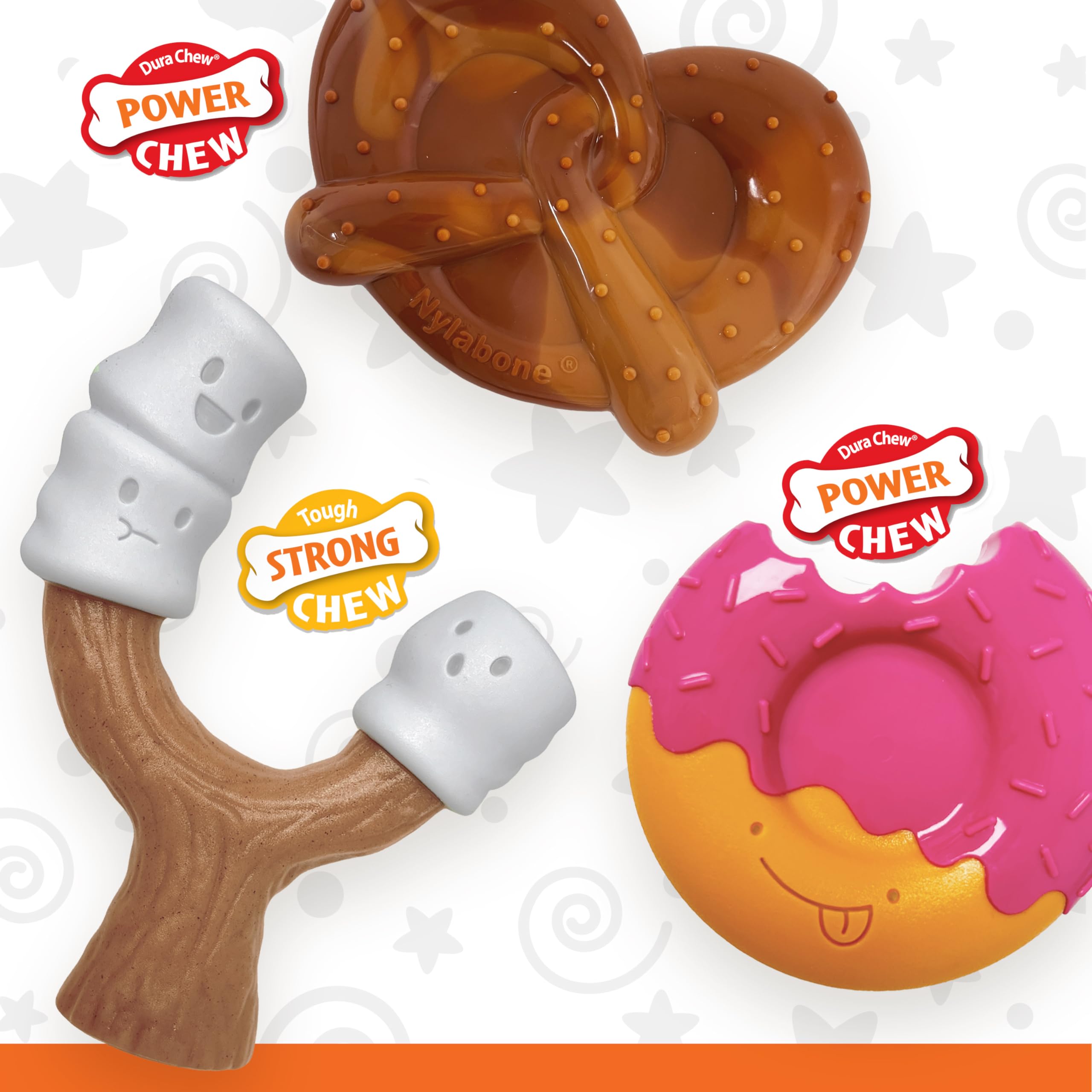 Nylabone Power Chew peanut butter pretzel chew para perros grandes