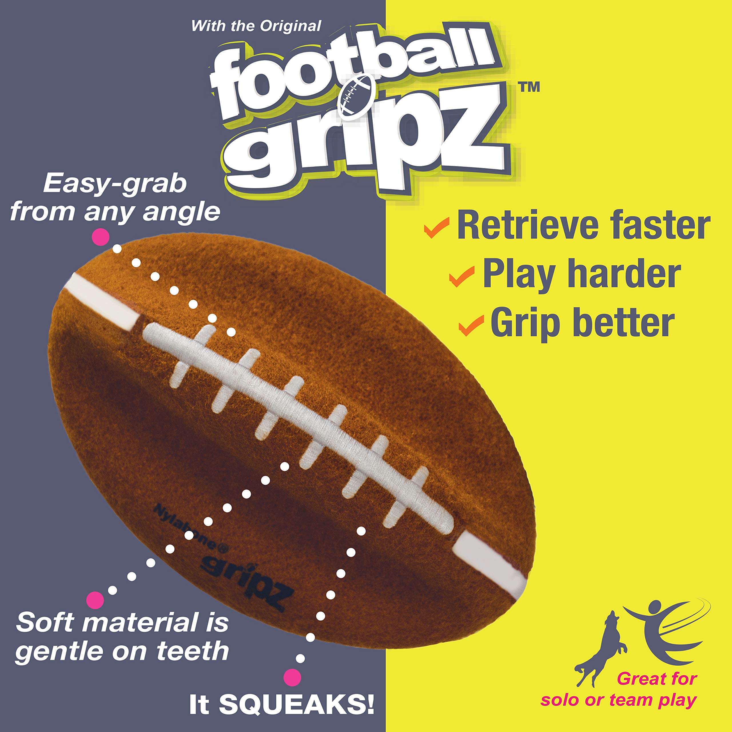 Nylabone Power Play Gripz, tamaño grande ideal para perros grandes.