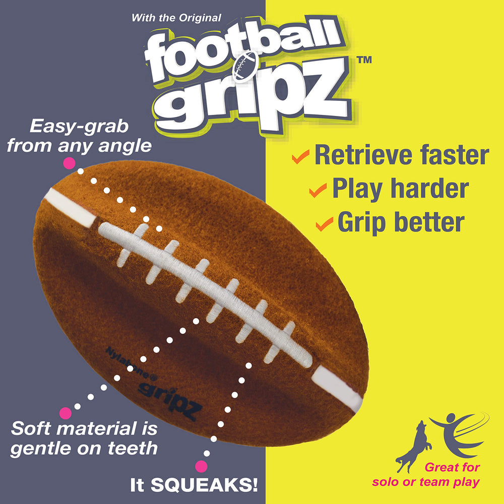 Nylabone Power Play Gripz, tamaño grande ideal para perros grandes.