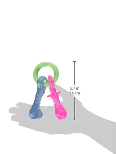 Nylabone Puppy Pacifier Chew Toy, protuberancias de masaje para encías de cachorros.