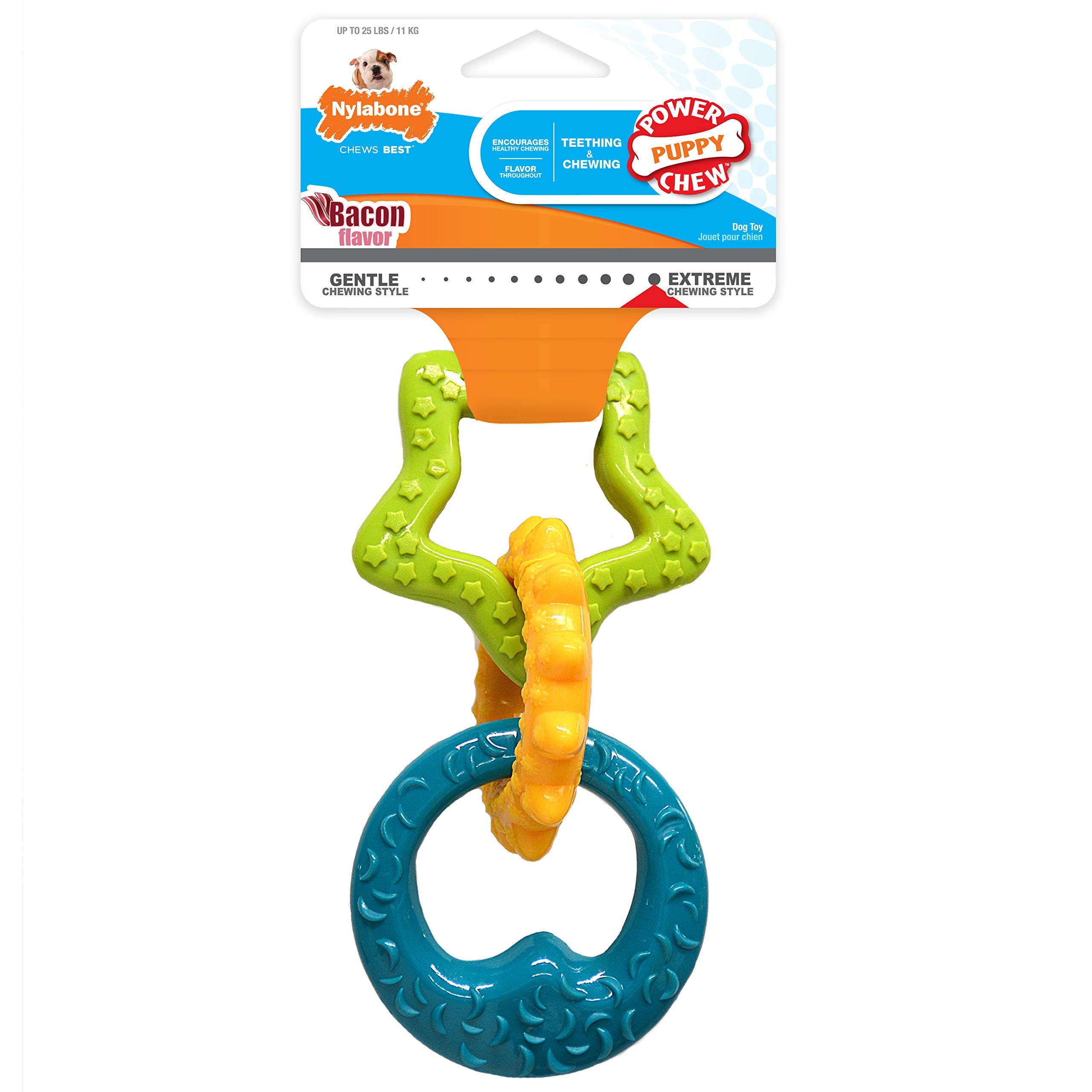 Nylabone Puppy Power Chew ofrece entretenimiento durante las sesiones de juego