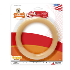 Nylabone Ring Bone Power: sabor original que mantiene al perro entretenido durante la jornada.