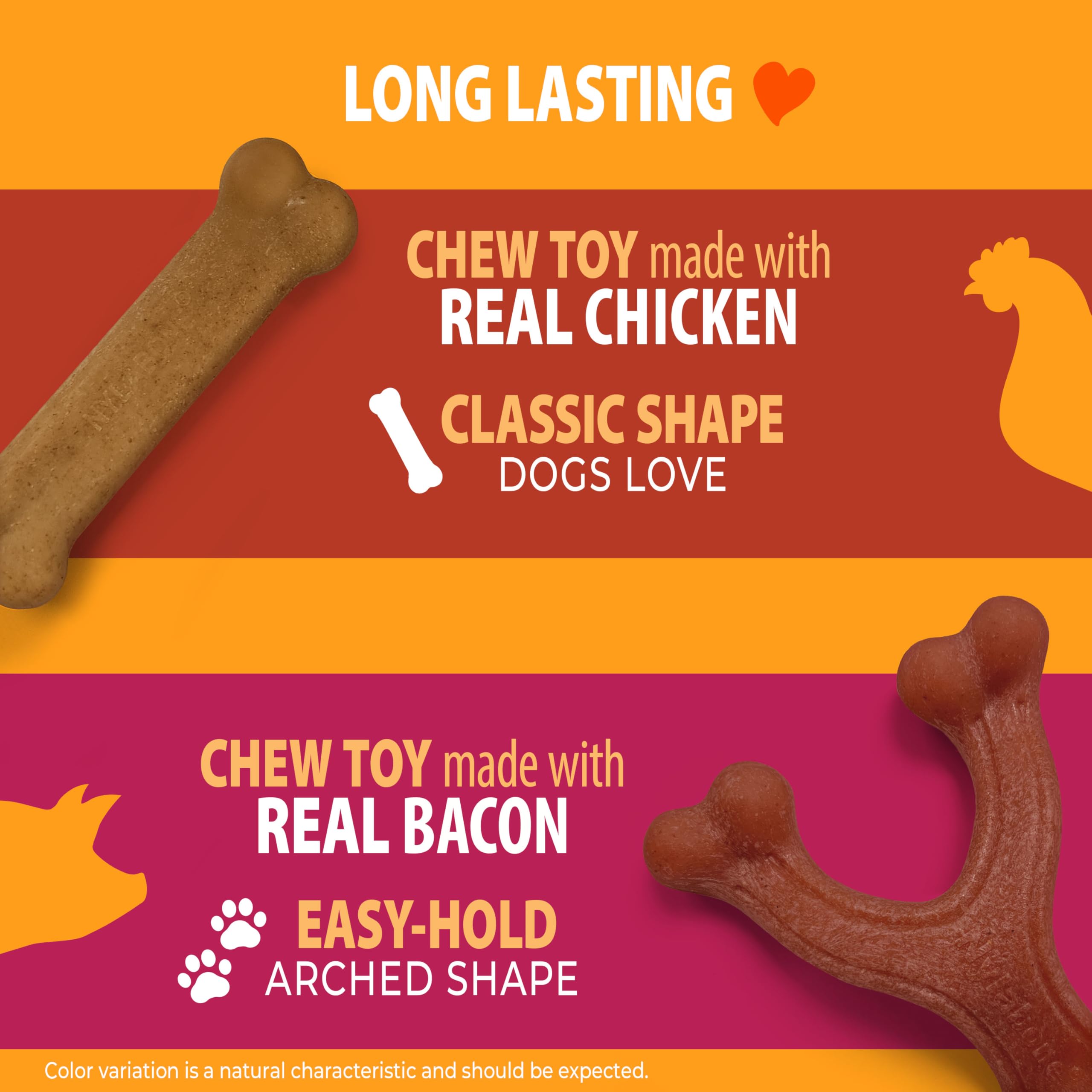 Nylabone Femur con bison y venison, superficie segura para masticar