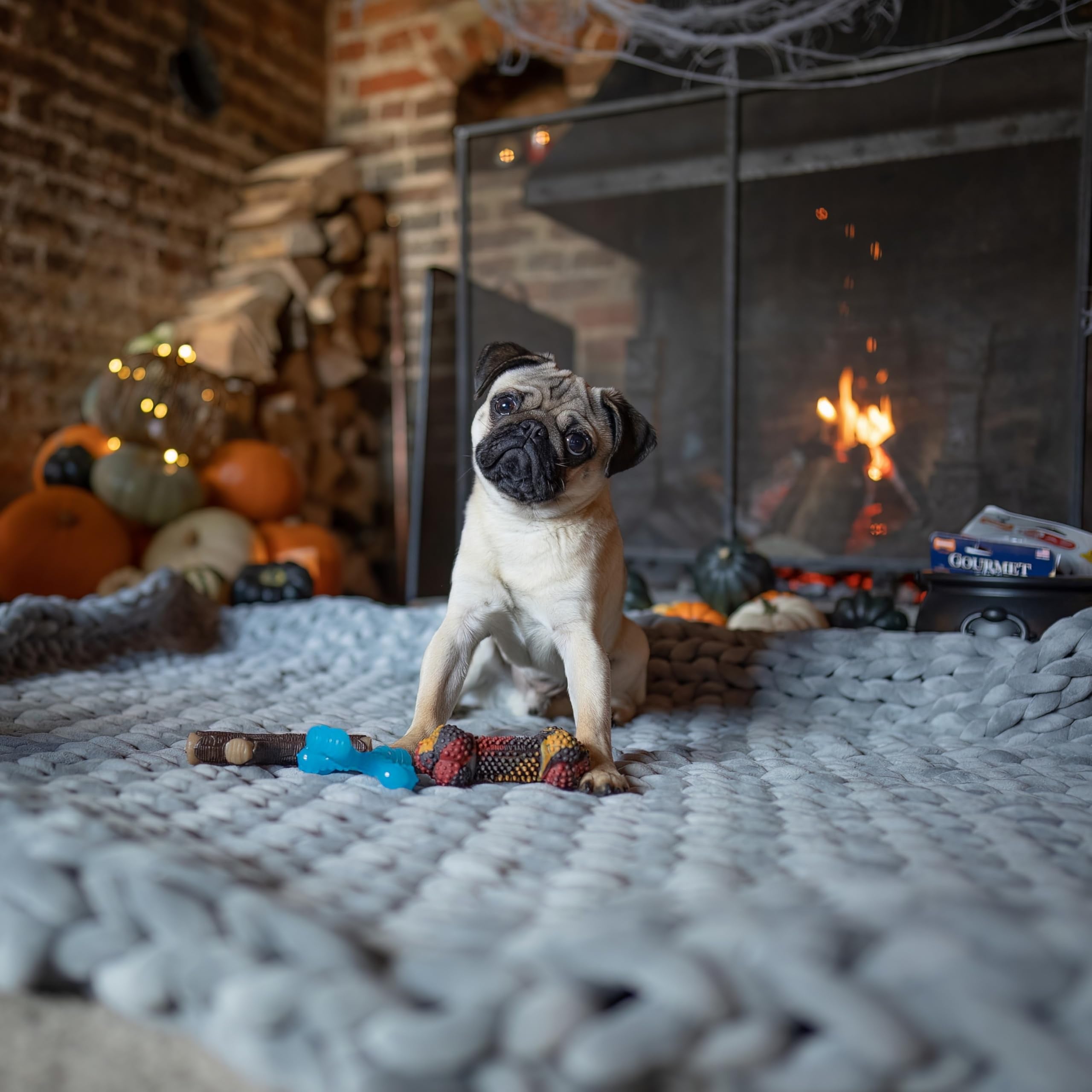 Nylabone tamaño mediano, apto para perros de hasta 16 kg.