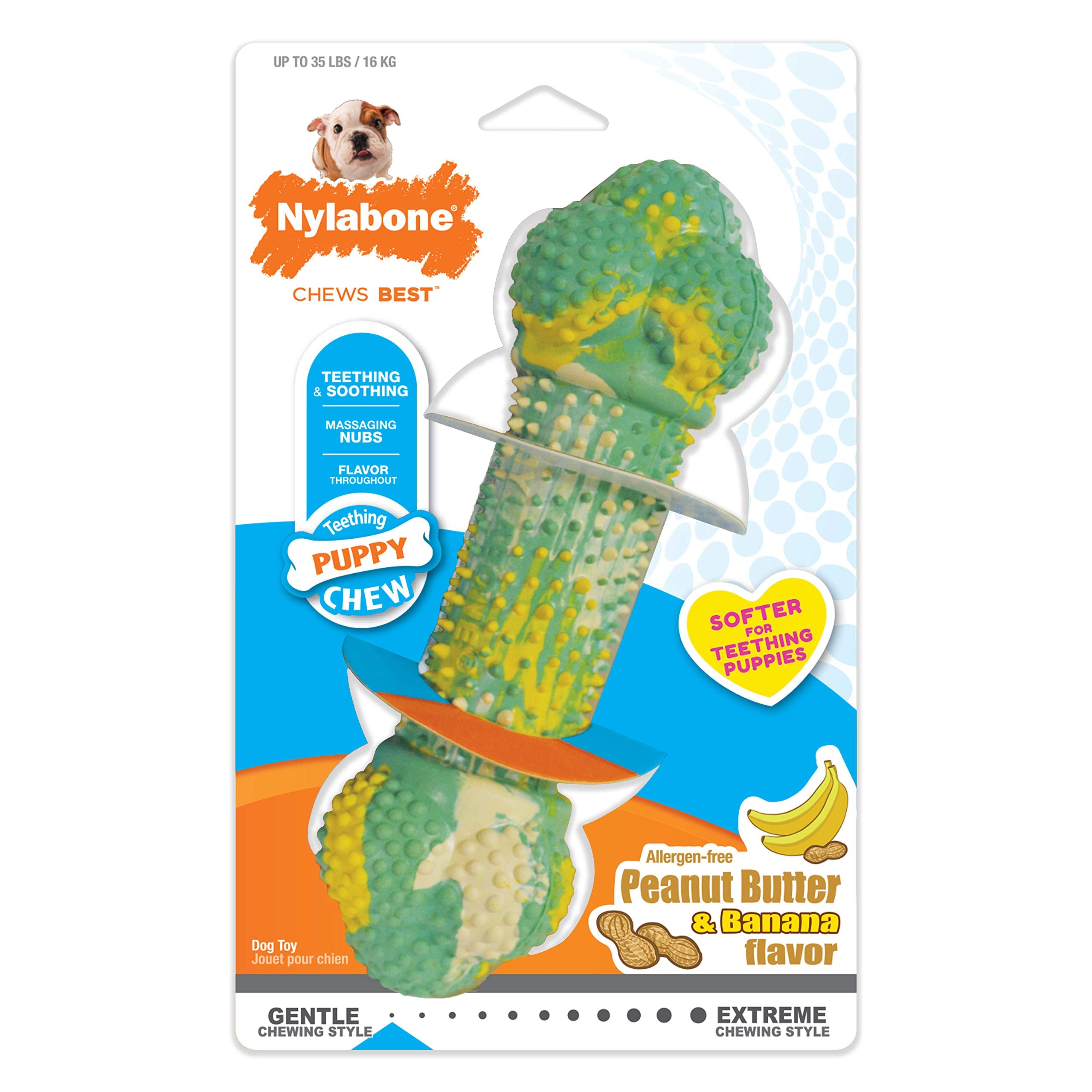 Nylabone uso diario durante la dentición y juego.