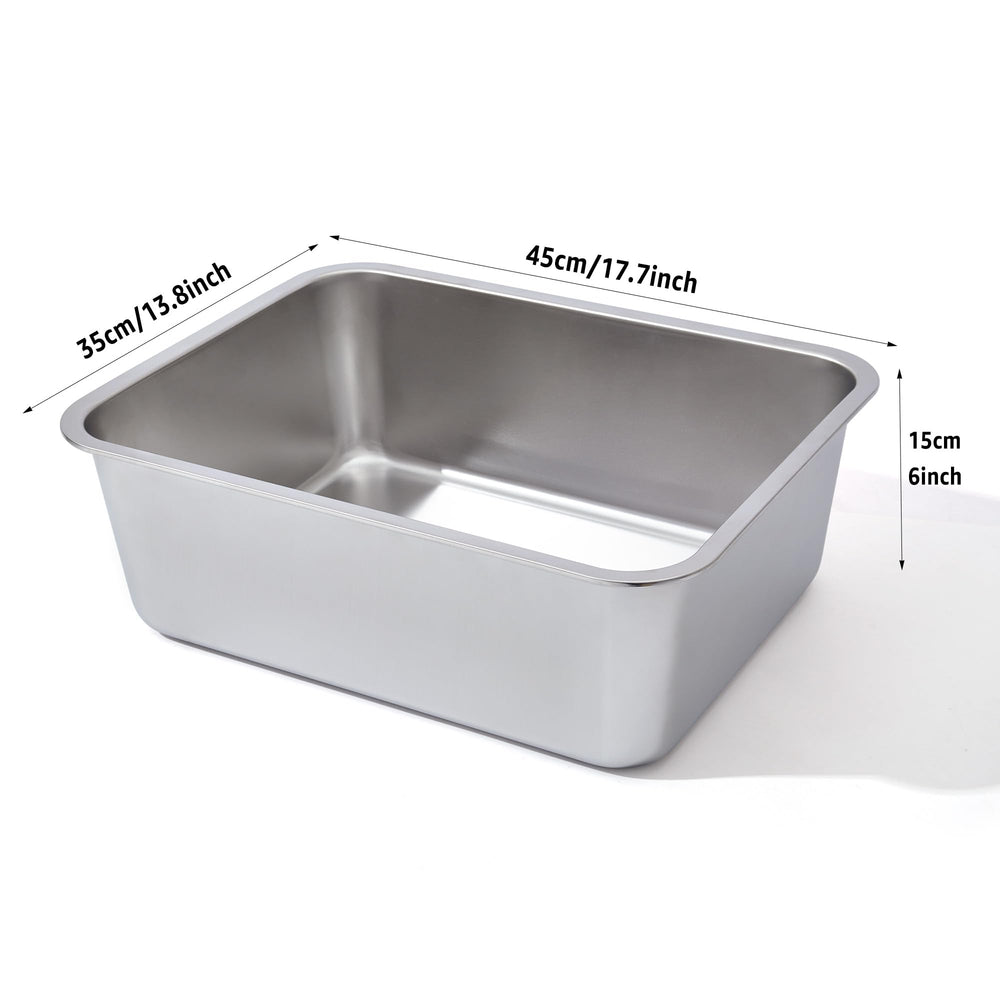 Nyutu bandeja inox interior, limpieza rápida para casa.