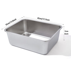 Nyutu bandeja inox interior, limpieza rápida para casa.