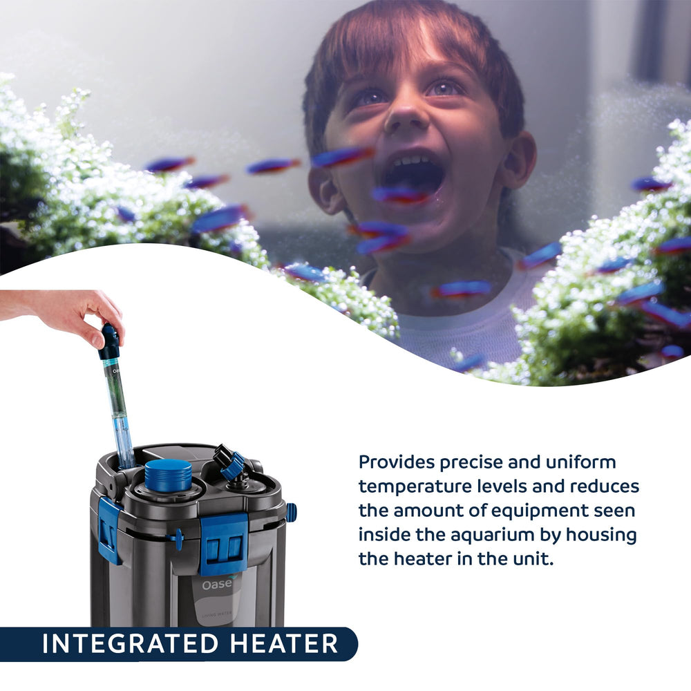 OASE Biomaster Thermo 600 funcionamiento silencioso para acuario tranquilo.