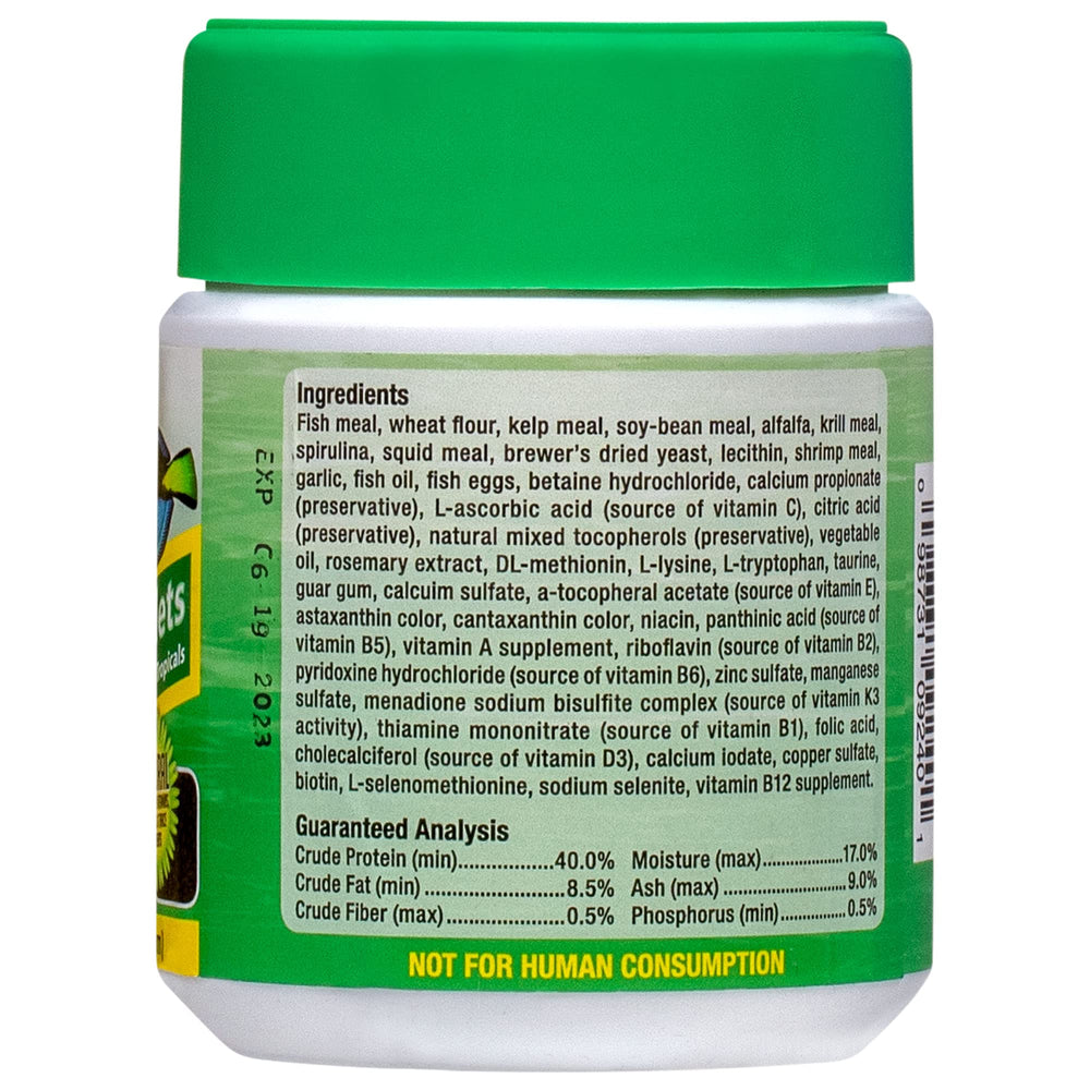 Ocean Nutrition Fórmula Dos, pastillas en taza muestran color y nutrición.
