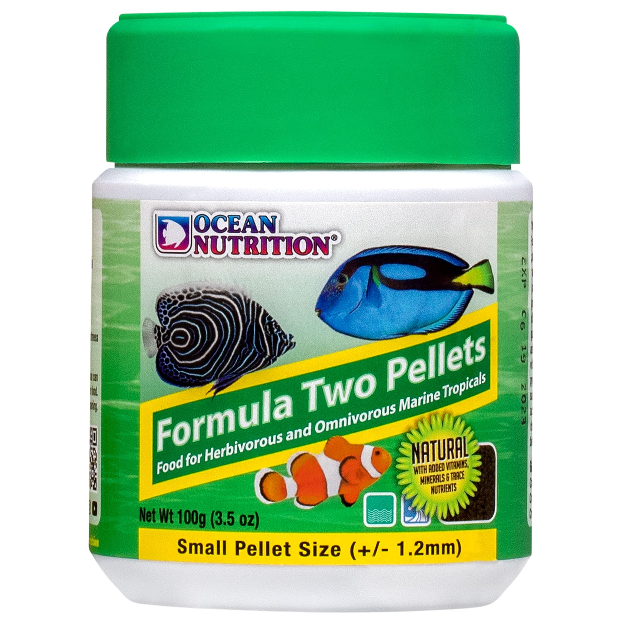 Ocean Nutrition Fórmula Dos, pastillas textura suave, facilita digestión de los peces.