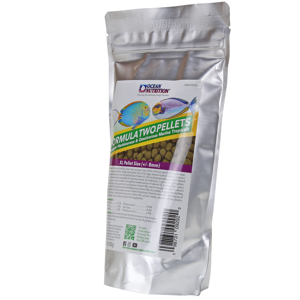 Ocean Nutrition Formula Dos Pellets: colores vibrantes para realzar la apariencia de peces tropicales.