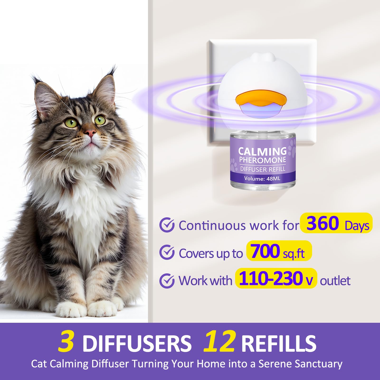 OcePor difusor calma-gatos entorno más relajado en casa.