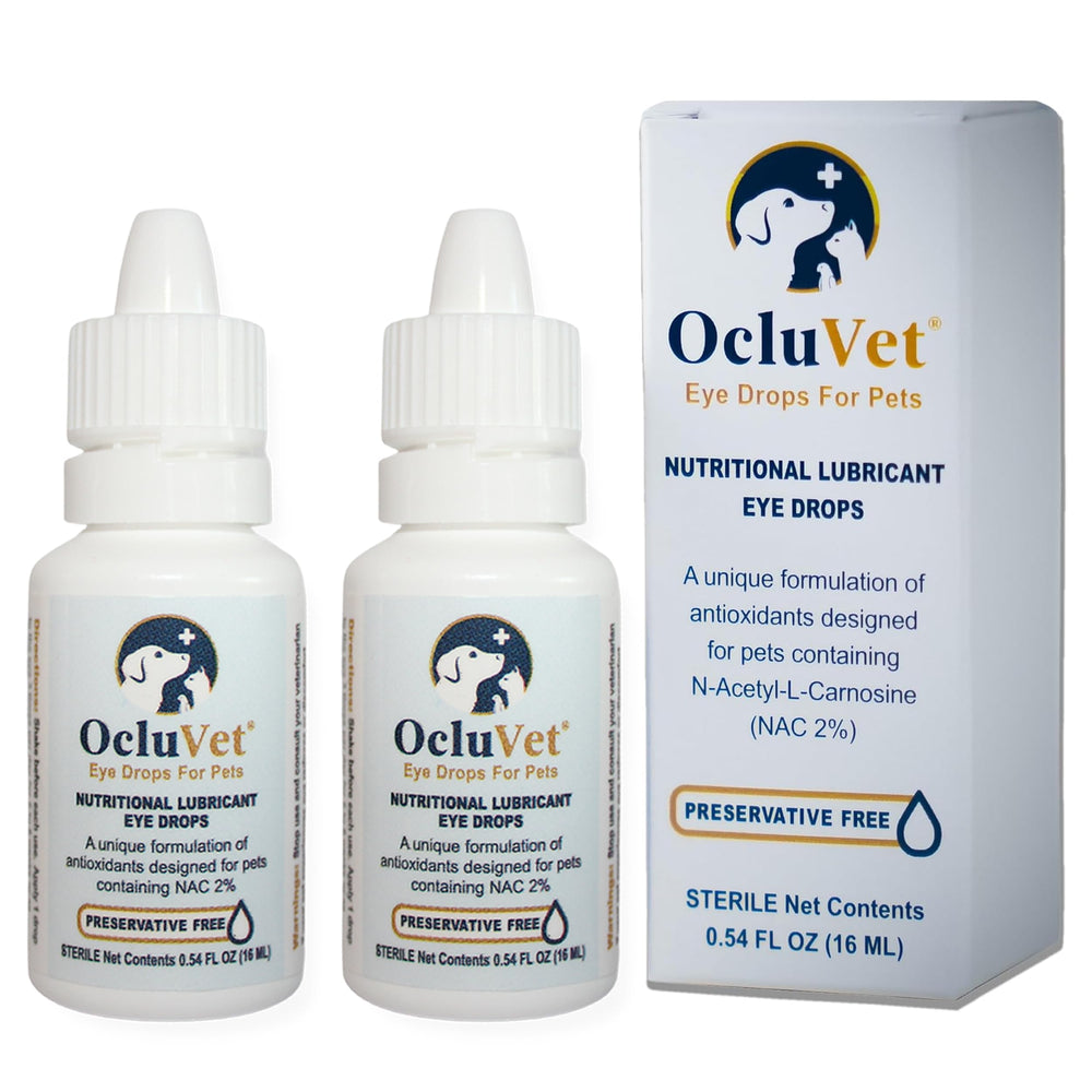Gotas oculares OcluVet para perros, alivian irritación y mejoran la comodidad ocular diaria.