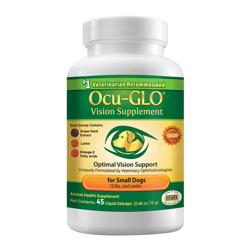 Ocu-GLO visión para perros: freno de la botella, posible apoyo ocular diario.