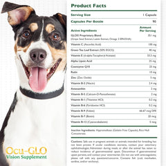 Ocu-GLO PB uso diario para perros: polvo fácil de administrar durante la comida.