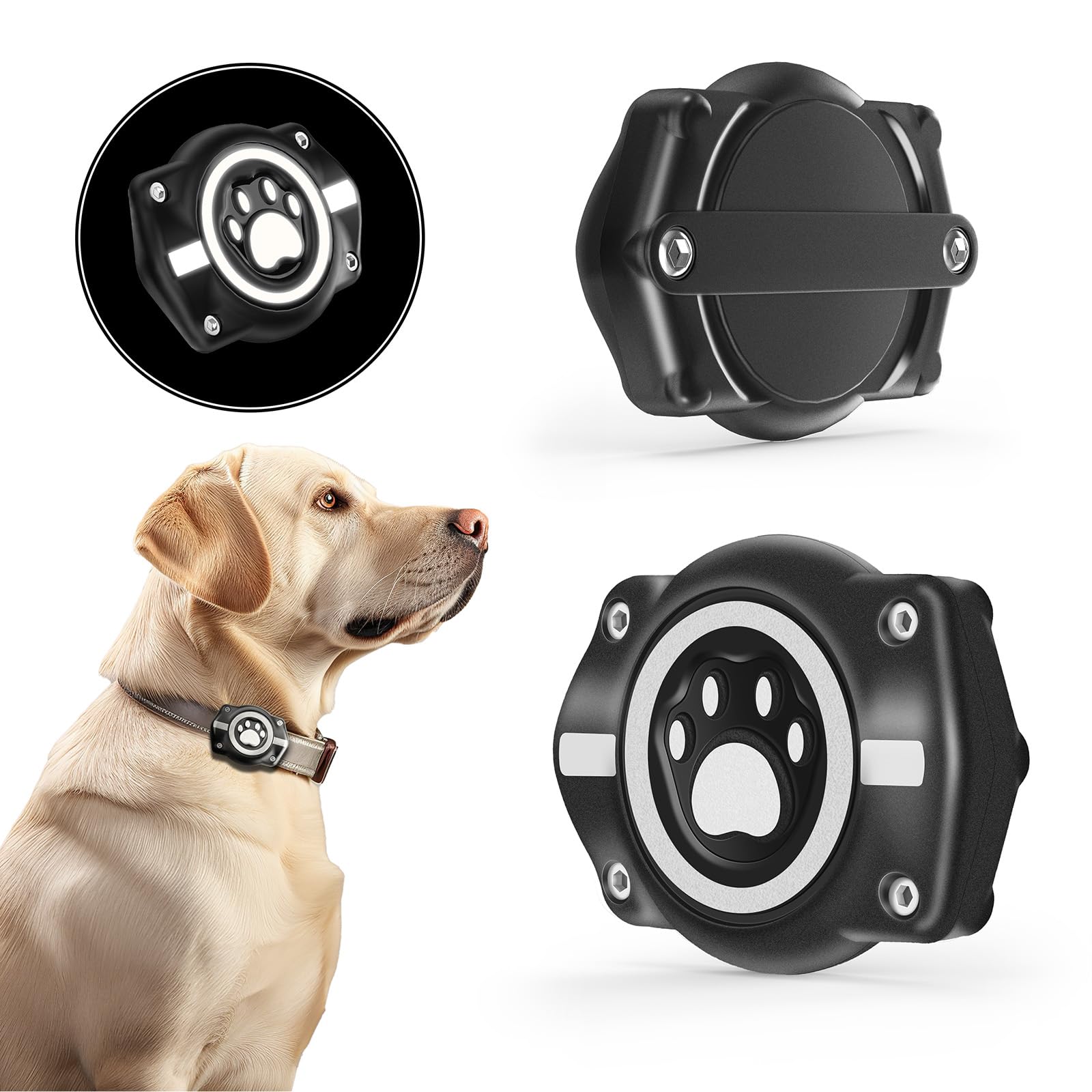 Odokele AirTag Collar portador impermeable para perros, ideal para paseos bajo lluvia.