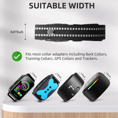 Odokele banda reflectante collar nylon negro, opción segura para paseos nocturnos