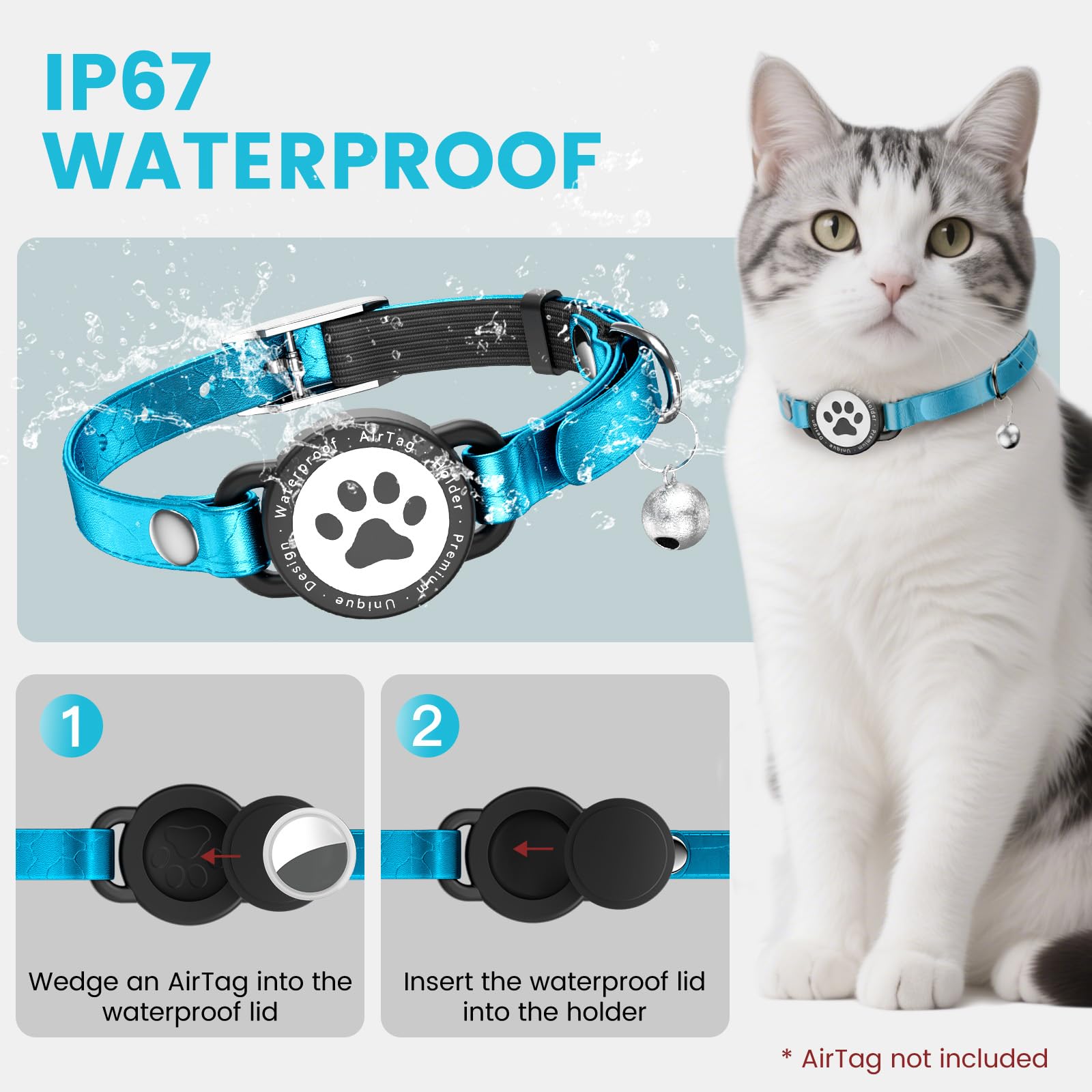 Odokele collar con campanita, sonido suave para localizar al gato