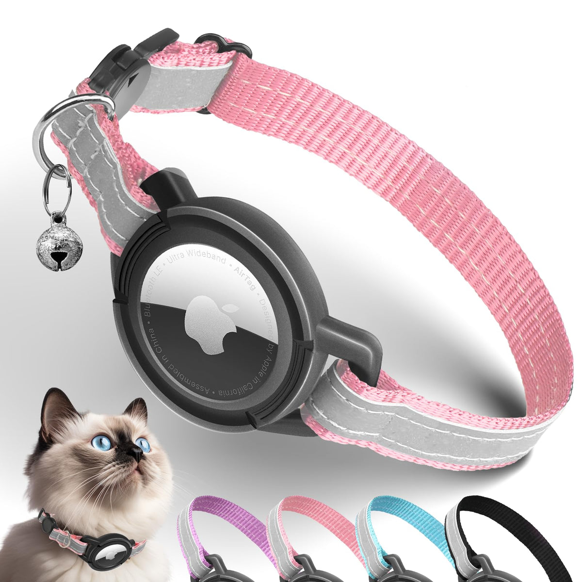 Odokele collar gatito con AirTag portador, rastreo seguro para tu mascota.