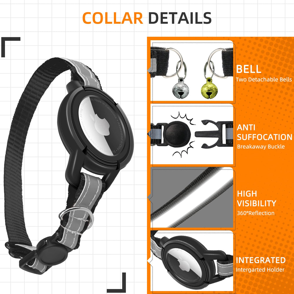 Odokele collar gato con campanas desmontables para avisos suaves