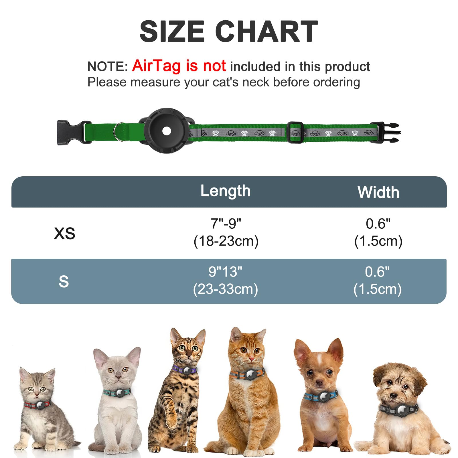Odokele collar gato campanas desmontables para avisar cerca
