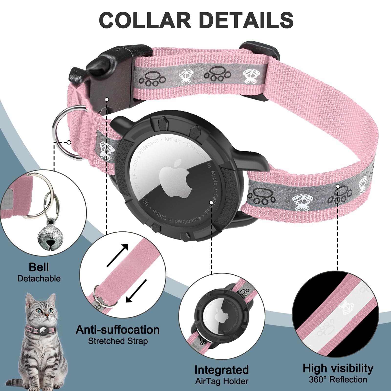 Odokele collar nylon suave y ligero para uso diario.