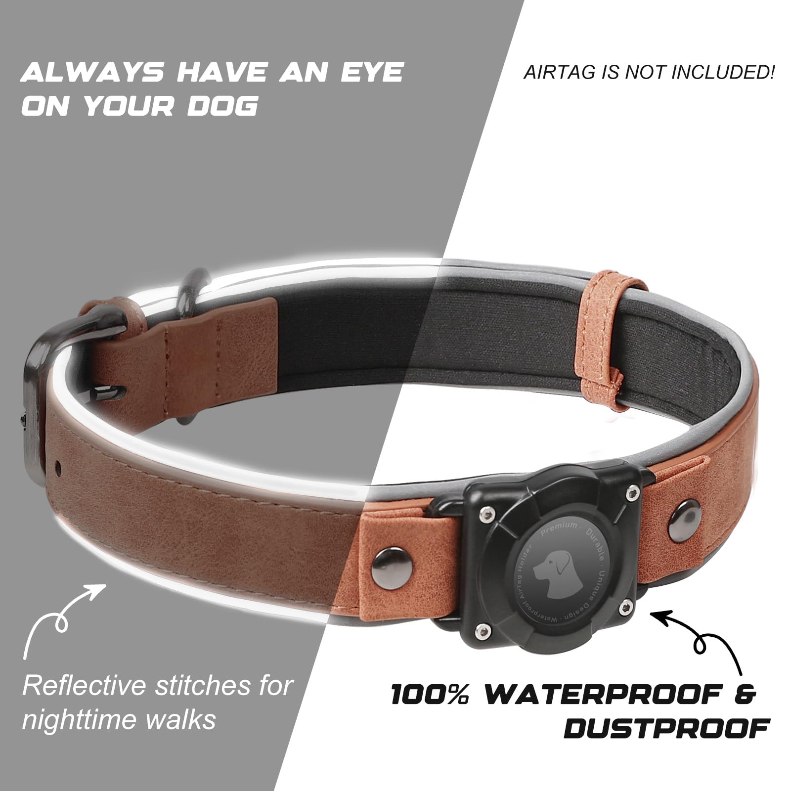 Odokele collar reflectante, seguridad en poca luz para paseos nocturnos.