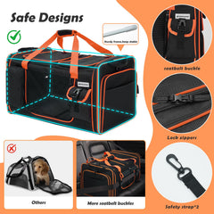 Odoland con compartimento doble y divisor removible para viajar con dos felinos.