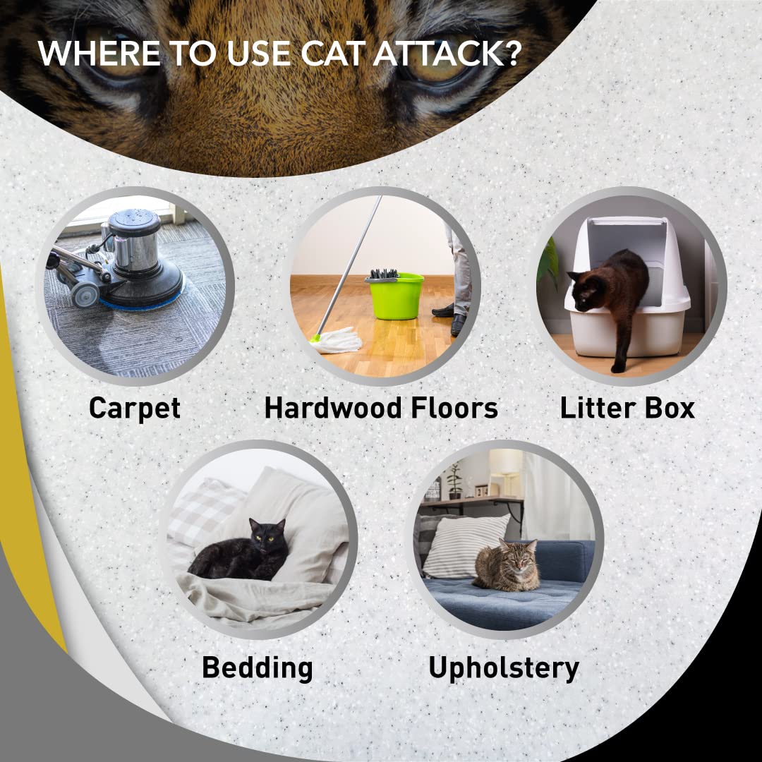 Odorcide Cat Attack, uso en alfombras y madera, fragancia de albaricoque