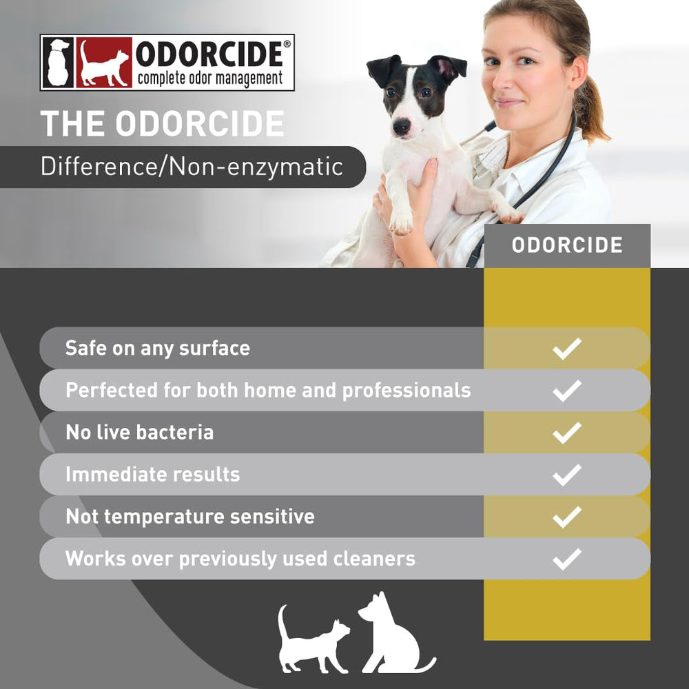 Odorcide K.O.E. seguro para mascotas y niños.