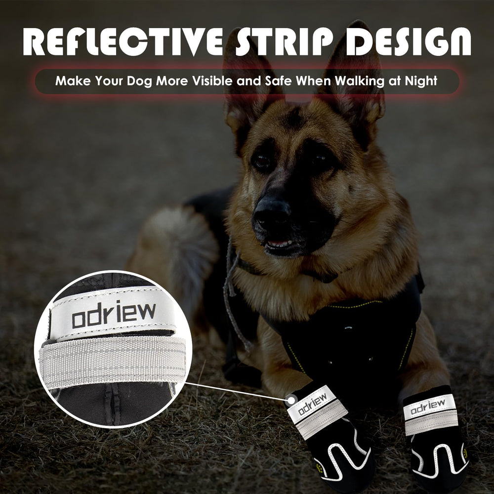 ODRIEW botas para perro con suela antideslizante para nieve y lluvia