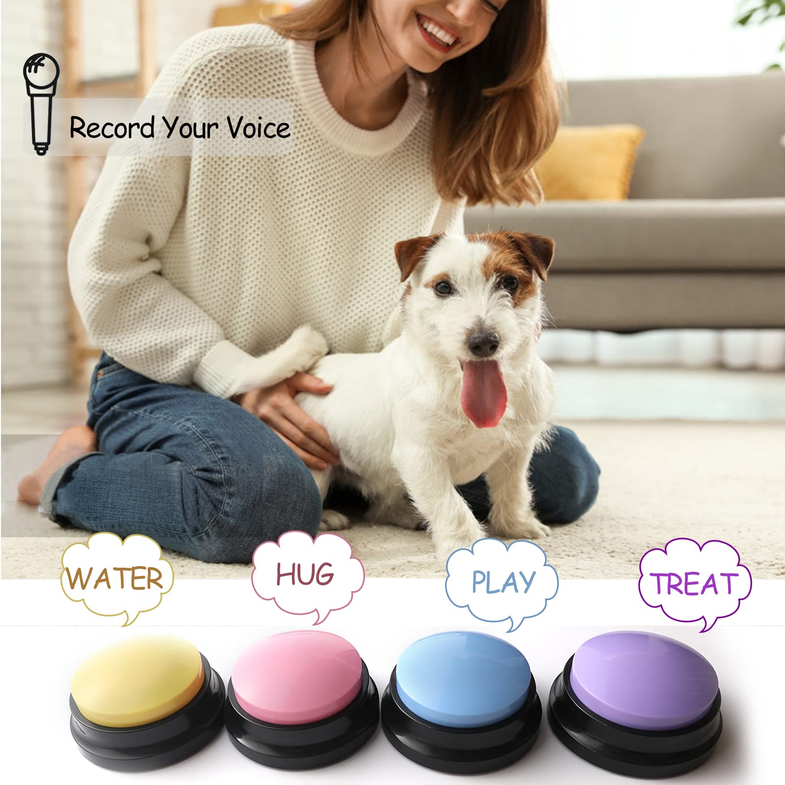 OFVENS entrenamiento mascotas buzzer, varios colores para diferenciar comandos
