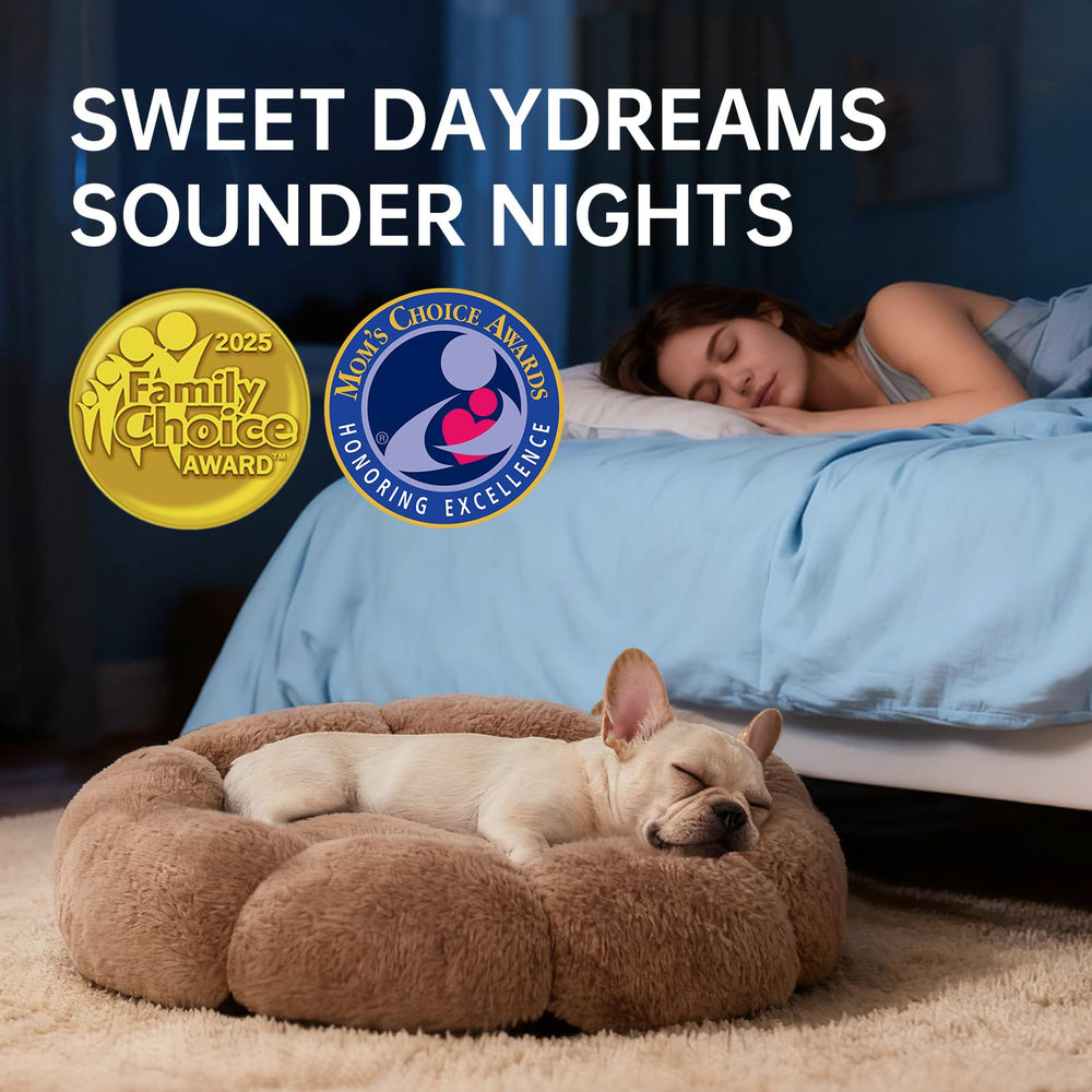 OhGeni cama dona zona dormir amplia para estiramiento camel
